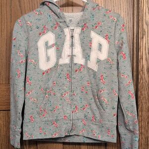 GAP Kids Floral Gray Hoodie